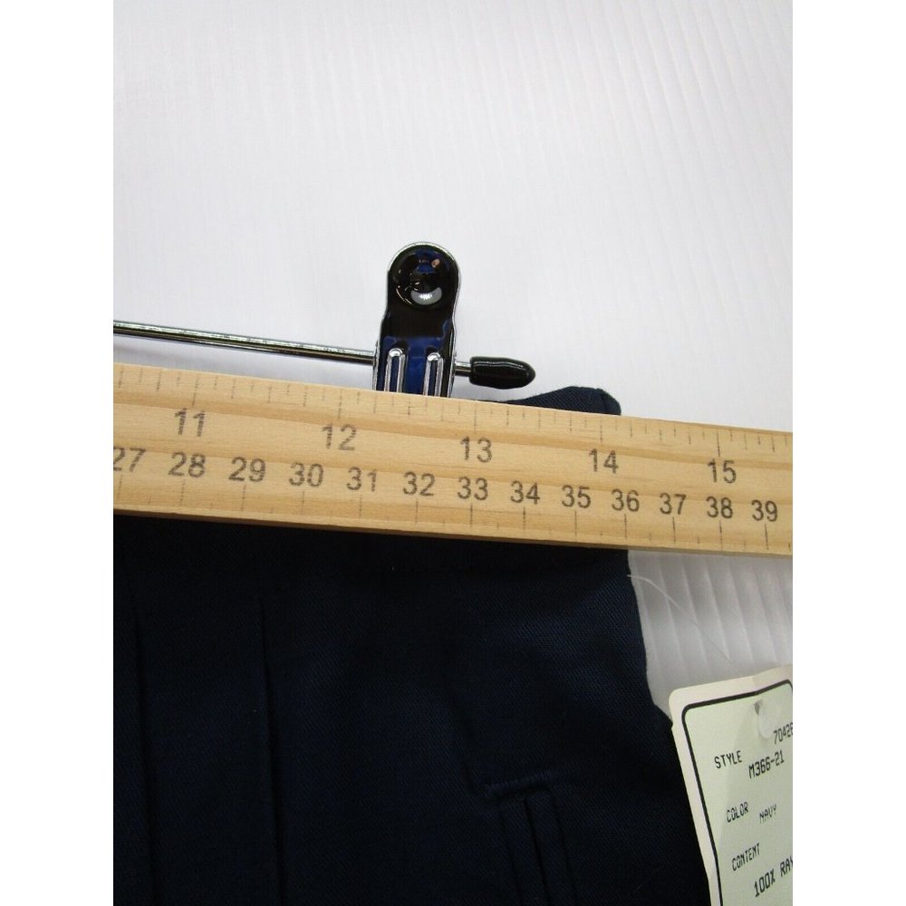 VINTAGE LL Bean Pants 12 High Rise Pleated 80s 90s Rayon Navy USA NEW - Picture 4 of 10